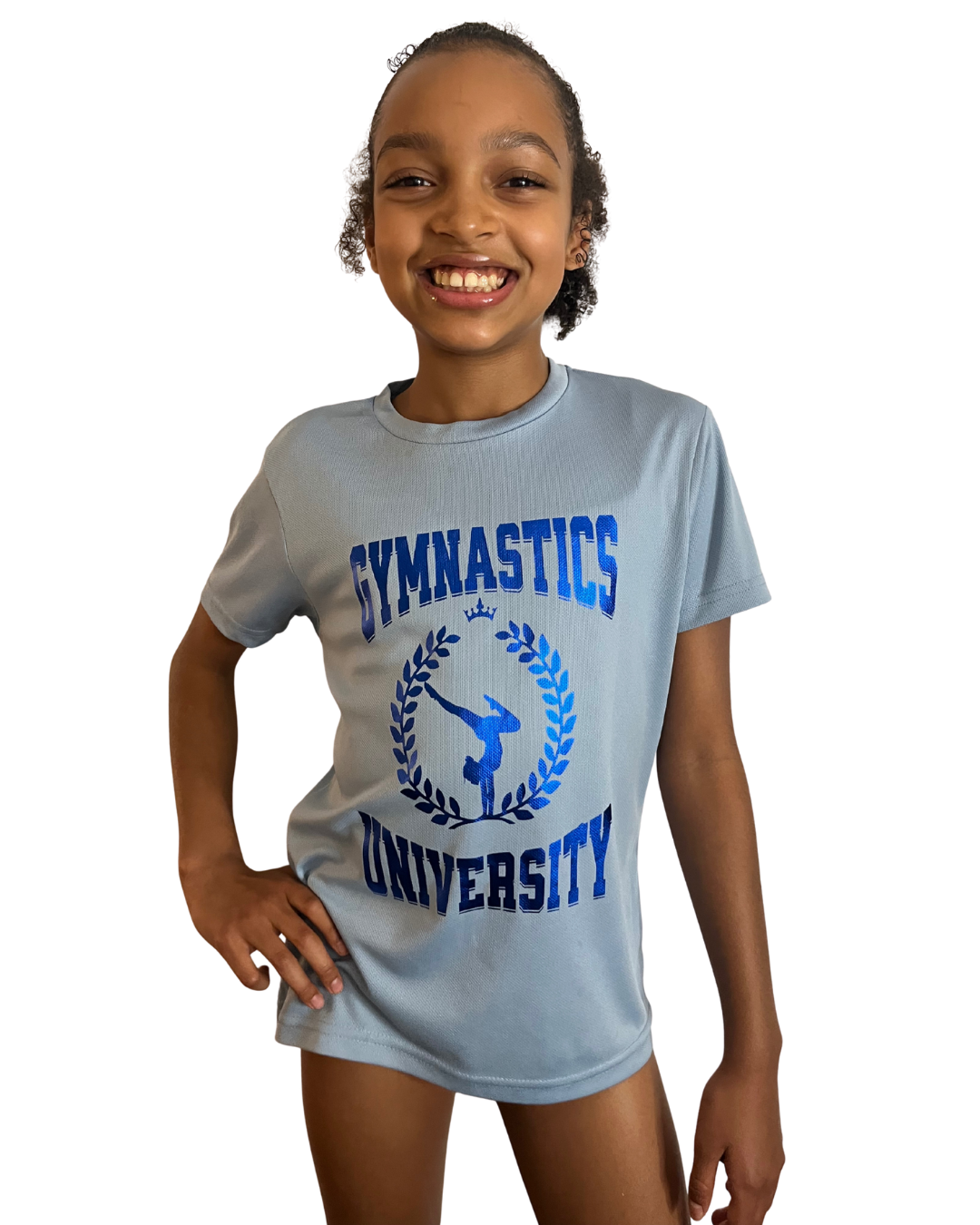 Blue sports Gymnastics University t-shirt
