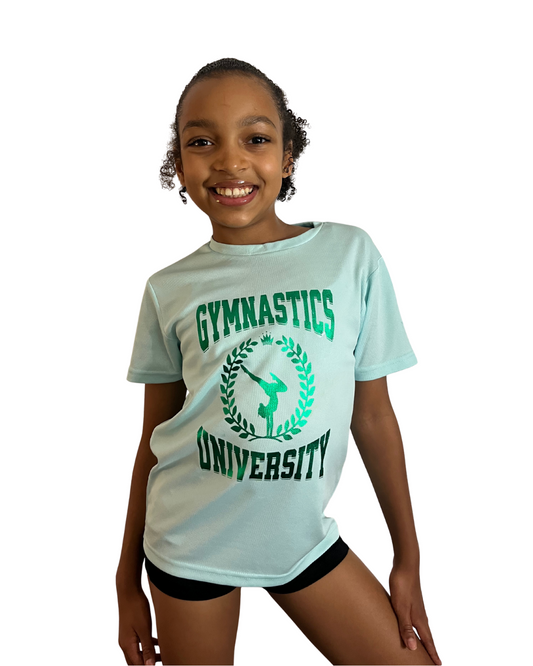Green sports Gymnastics University t-shirt